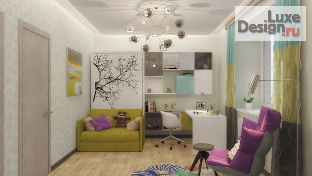 Дизайн интерьера трехкомнатной квартиры "Дизайн проект квартиры 100 м.кв. в г.Пермь" (фото 13)