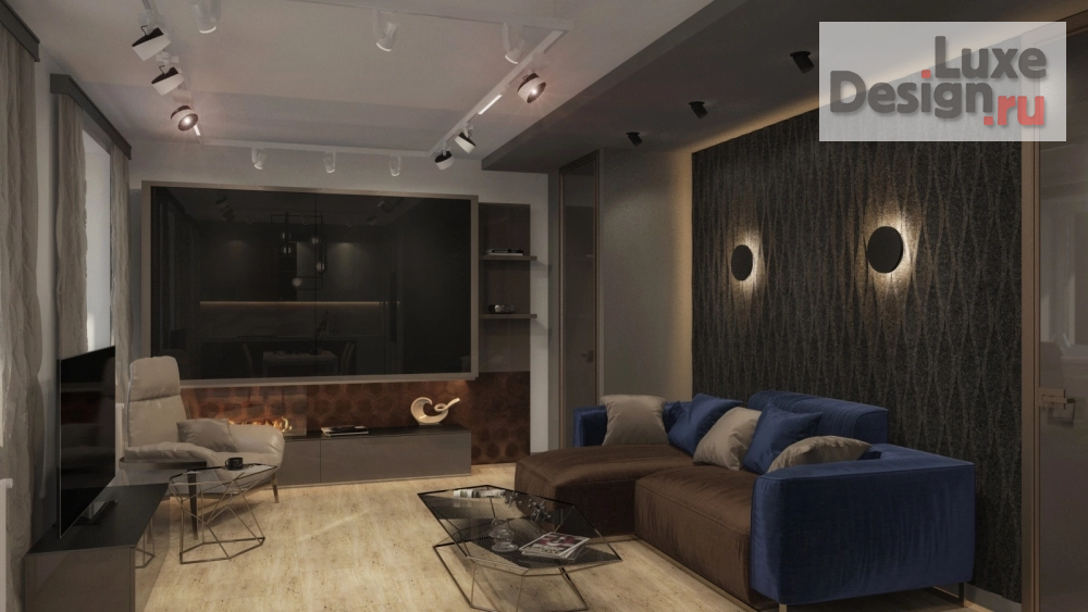 Дизайн интерьера трехкомнатной квартиры "Дизайн проект квартиры 100 м.кв. в г.Пермь" (фото 8)