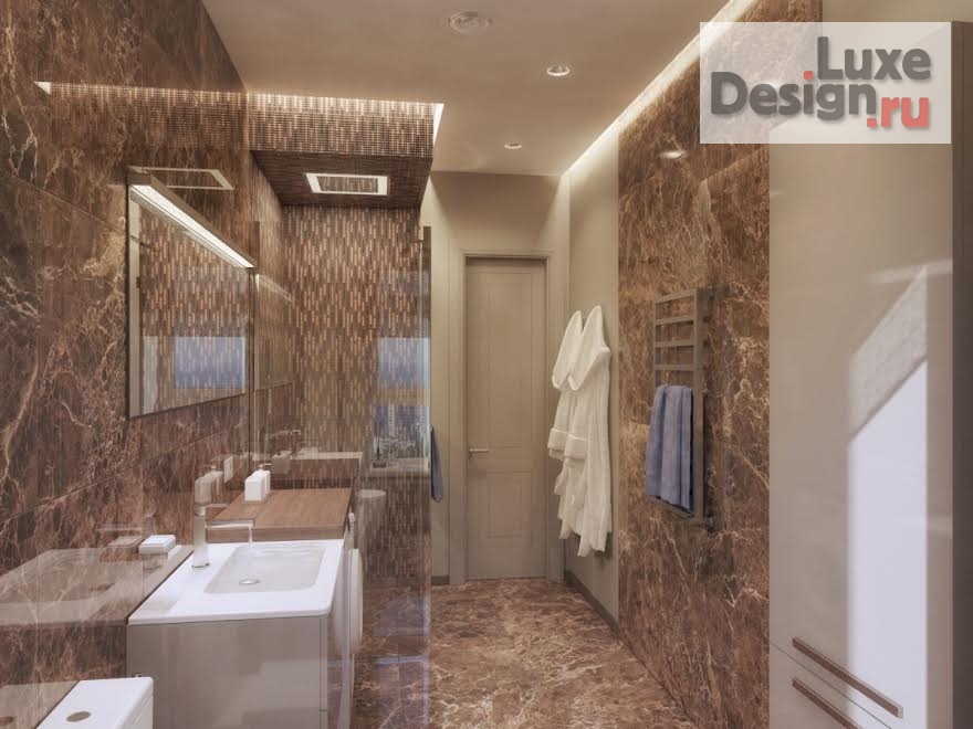 Дизайн интерьера трехкомнатной квартиры "Дизайн проект квартиры 150 м.кв в жилом комплексе АСТРА . в г.Пермь" (фото 6)