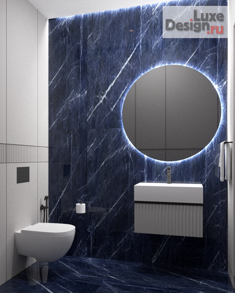 Дизайн интерьера трехкомнатной квартиры "Квартира с видом на Москва-сити" (фото 1)