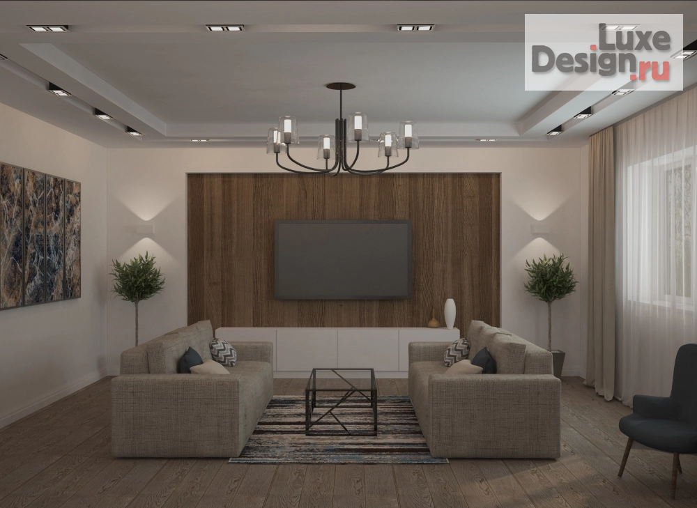 Дизайн интерьера коттеджа "Коттедж в современном стиле" (фото 3)