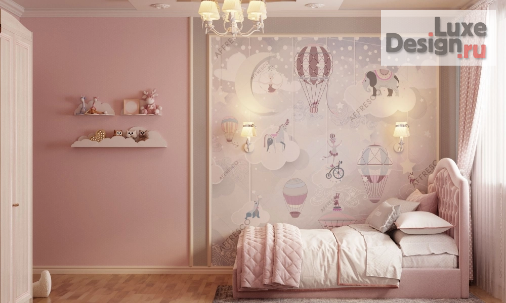 Дизайн интерьера трехкомнатной квартиры " детской комнаты для маленькой принцессы" (фото 4)