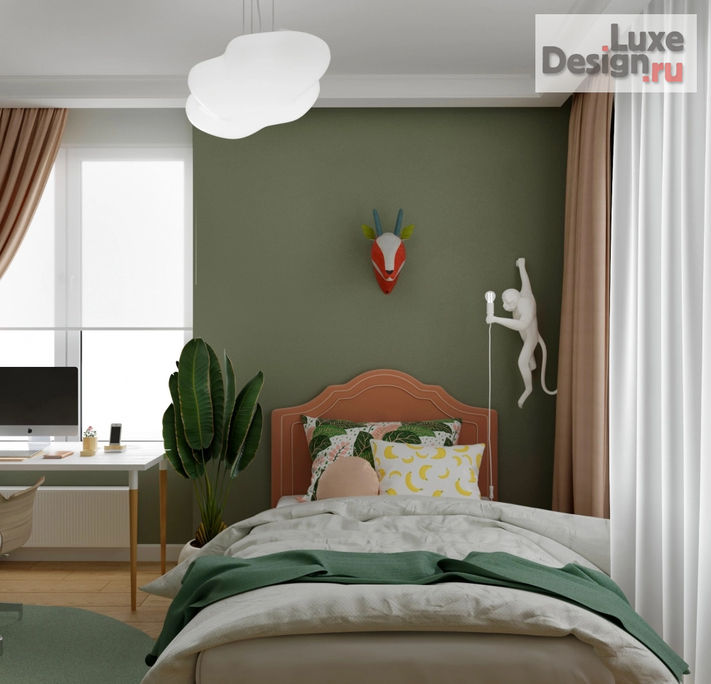 Дизайн интерьера трехкомнатной квартиры "Детская в ЖК "Новый Центр"" (фото 4)