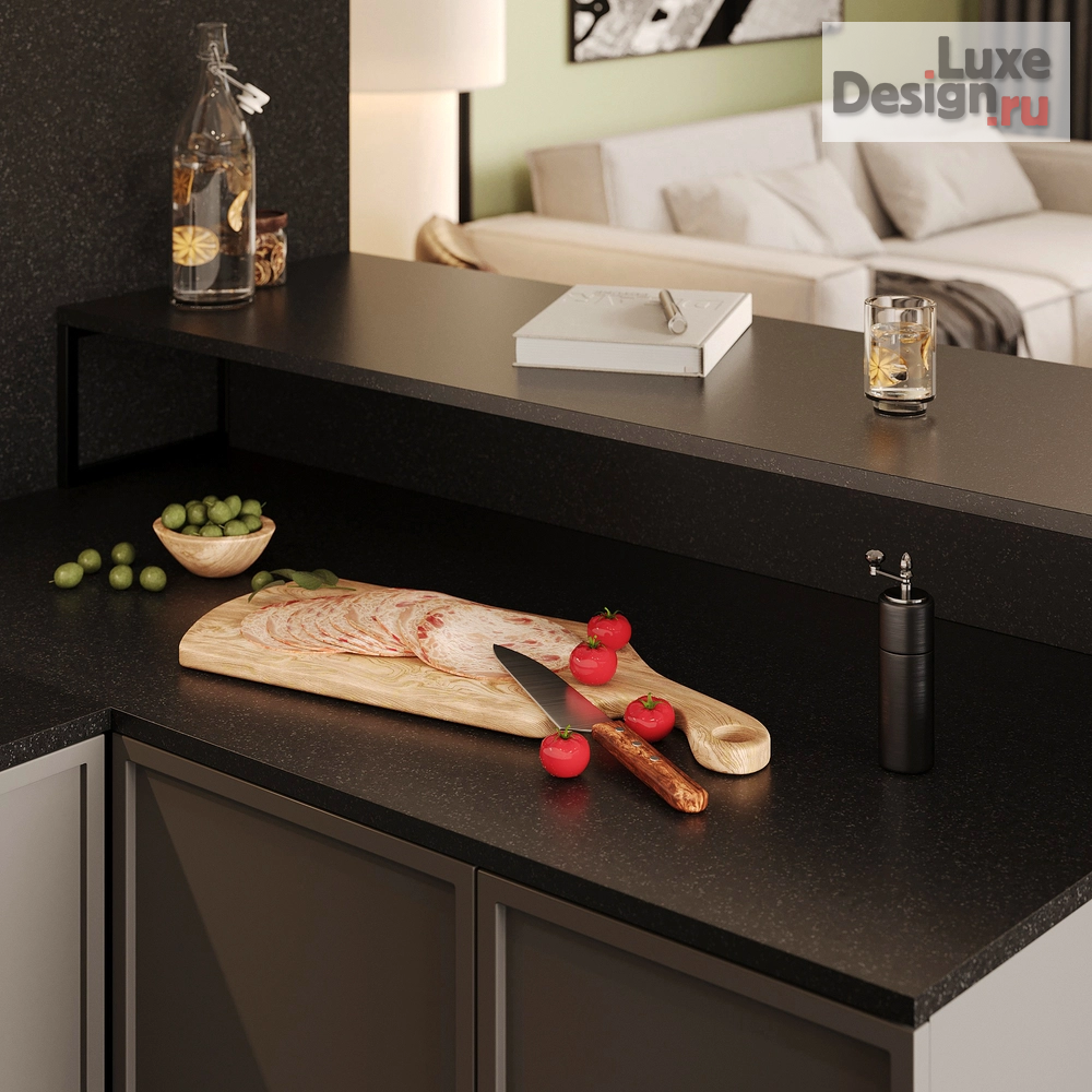 Дизайн интерьера столовой "Кухня-гостиная с элементами лофт" (фото 2)