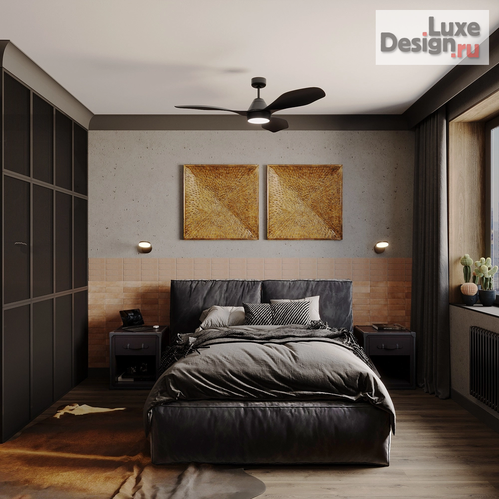 Дизайн интерьера спальни "Спальня для холостяка" (фото 1)