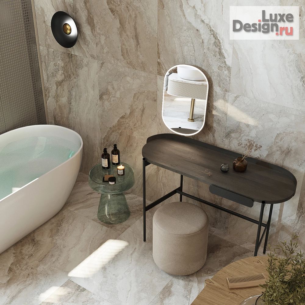 Дизайн интерьера ванной "Шикарная ванная для проекта коттеджа в Отрадном." (фото 6)