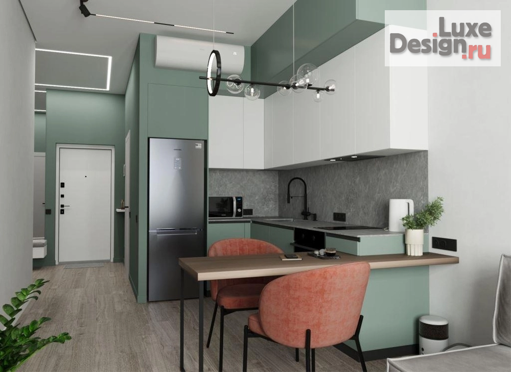 Дизайн интерьера двухкомнатной квартиры "Дизайн интерьера двухкомнатной квартиры для молодого человека в ЖК Space в Перми." (фото 2)