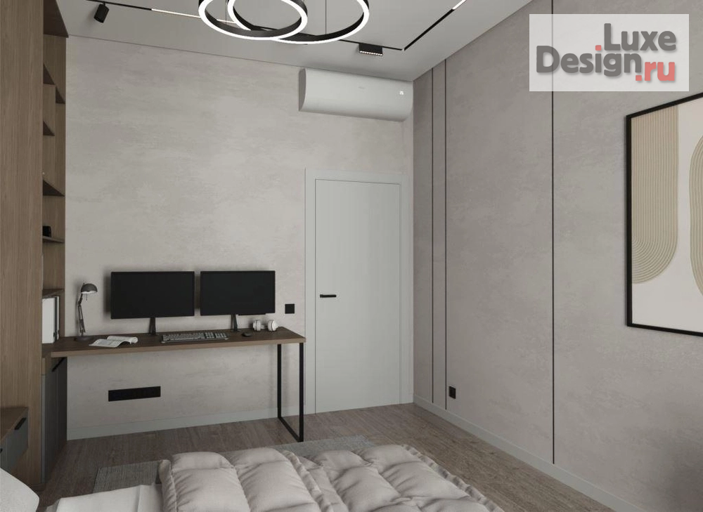 Дизайн интерьера двухкомнатной квартиры "Дизайн интерьера двухкомнатной квартиры для молодого человека в ЖК Space в Перми." (фото 9)