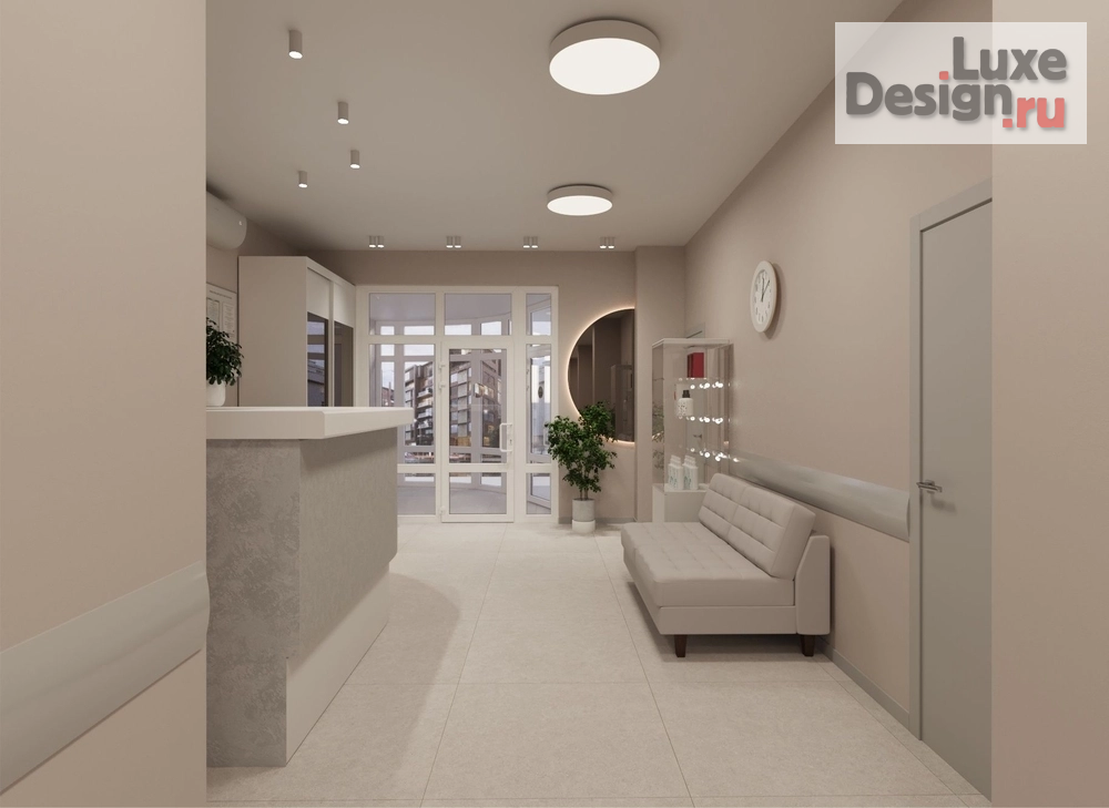 Дизайн интерьера лечебного учреждения "Дизайн интерьера стоматологической клиники «Антарес» в Перми " (фото 1)