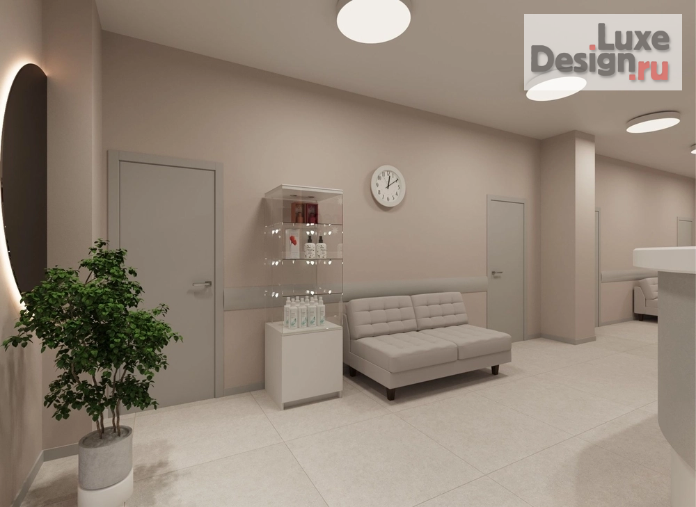 Дизайн интерьера лечебного учреждения "Дизайн интерьера стоматологической клиники «Антарес» в Перми " (фото 4)