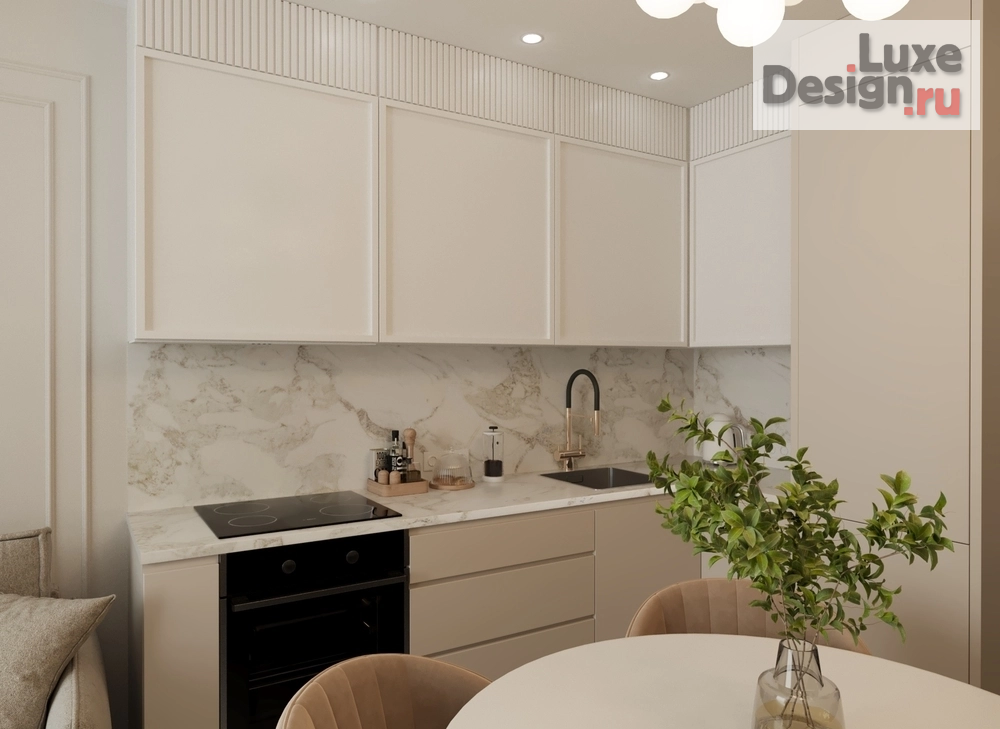 Дизайн интерьера двухкомнатной квартиры "Дизайн интерьера небольшой квартиры в ЖК iLove" (фото 2)