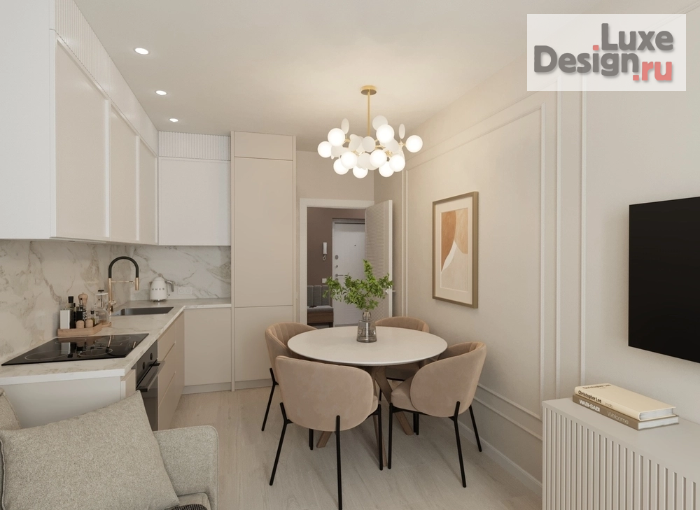 Дизайн интерьера двухкомнатной квартиры "Дизайн интерьера небольшой квартиры в ЖК iLove" (фото 4)
