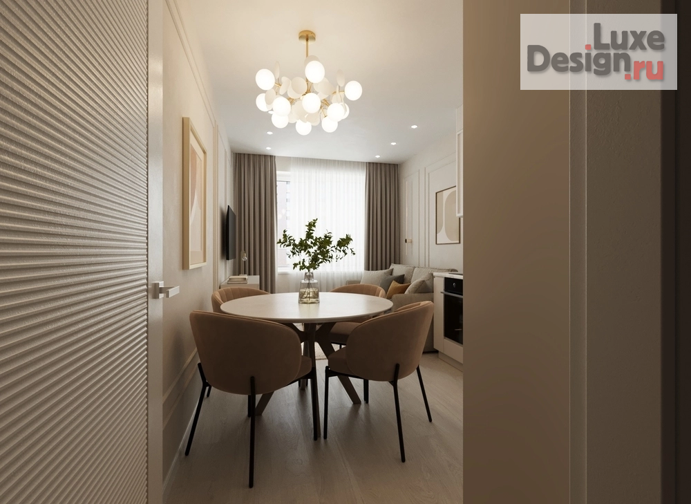 Дизайн интерьера двухкомнатной квартиры "Дизайн интерьера небольшой квартиры в ЖК iLove" (фото 5)