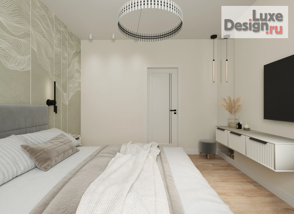 Дизайн интерьера трехкомнатной квартиры "Дизайн интерьера трёхкомнатной квартиры для семейной пары с ребенком в Перми в жилом комплексе «Цветы Прикамья»" (фото 8)