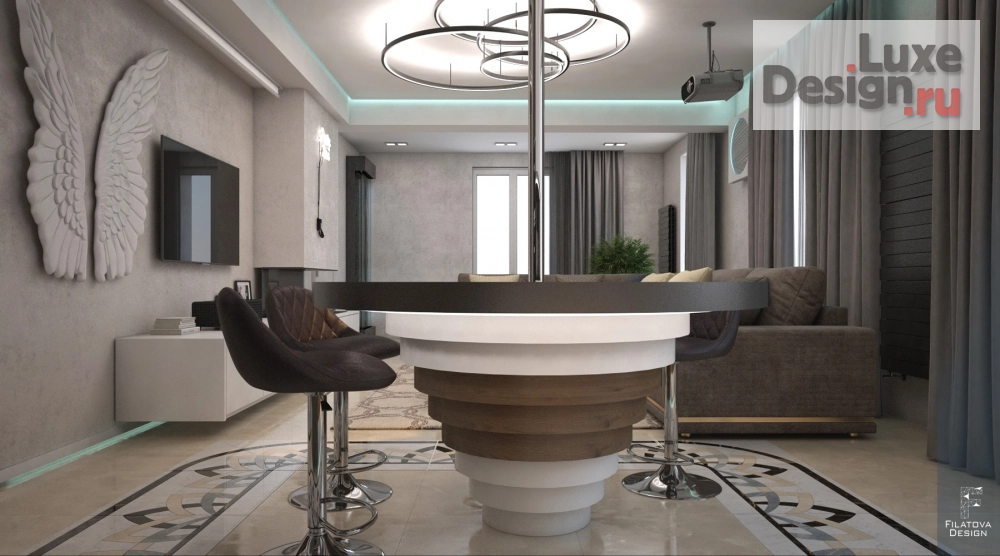 Дизайн интерьера двухкомнатной квартиры "Квартира 80 м" (фото 2)