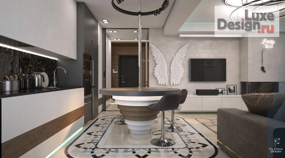 Дизайн интерьера двухкомнатной квартиры "Квартира 80 м" (фото 4)