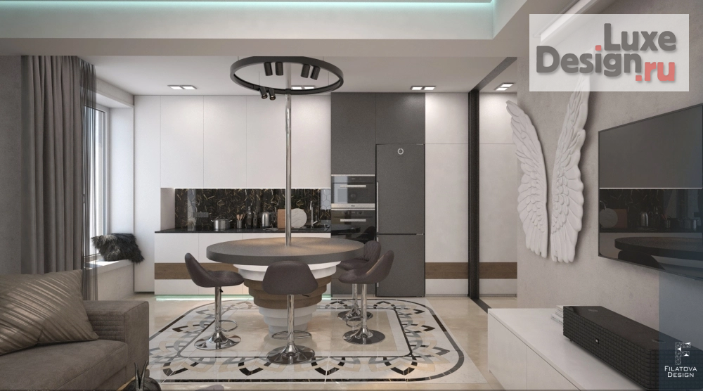 Дизайн интерьера двухкомнатной квартиры "Квартира 80 м" (фото 6)