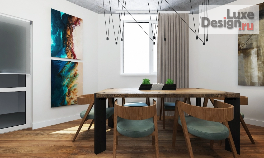 Дизайн интерьера четырехкомнатной квартиры "Soft loft" (фото 2)
