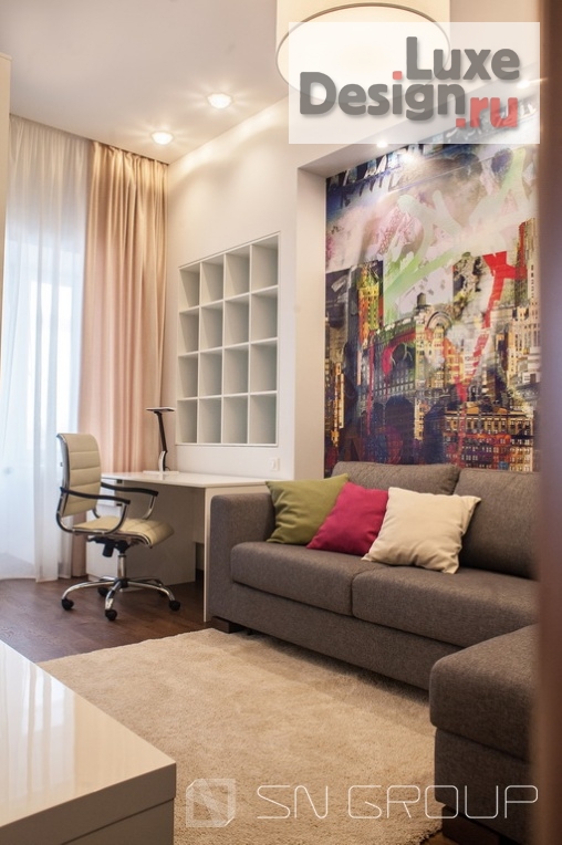 Дизайн интерьера квартиры "Реализованный проект квартиры 135 кв.м., г.Пермь 2014г. Фотограф: Анна Белая" (фото 6)