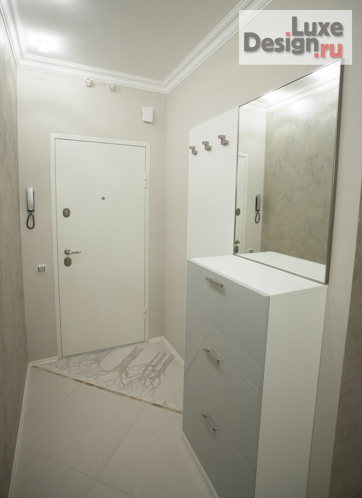 Дизайн интерьера двухкомнатной квартиры "Крем-брюле с зеленым яблоком." (фото 1)