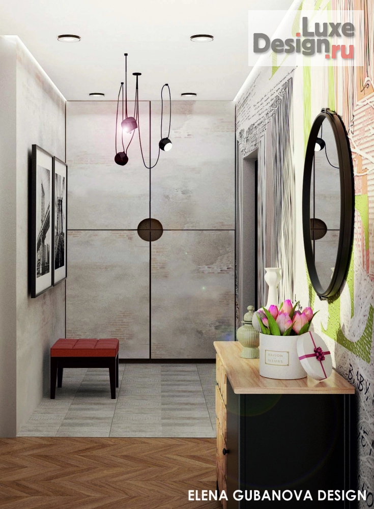 Дизайн интерьера квартиры "Industrial Chic_Индустриальный шик" (фото 6)