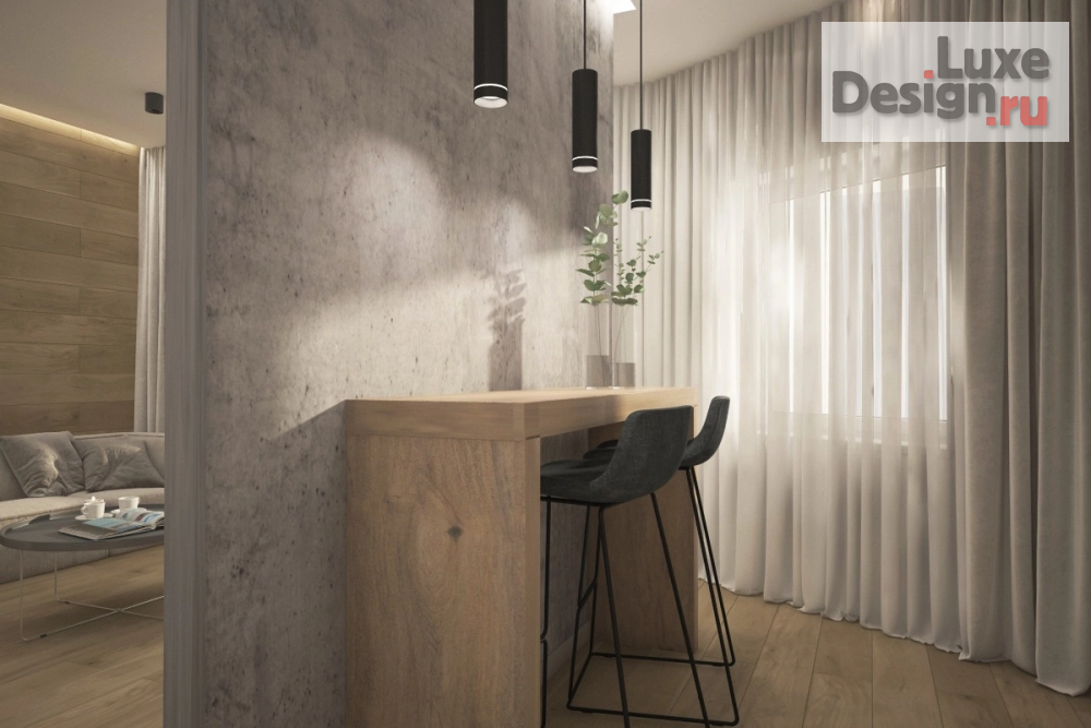 Дизайн интерьера двухкомнатной квартиры "Квартира 50 м. кв для молодого человека" (фото 3)