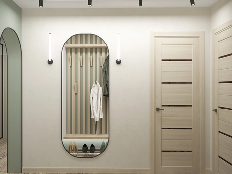 Дизайн интерьера прихожей в Перми "Зеленая прихожая"